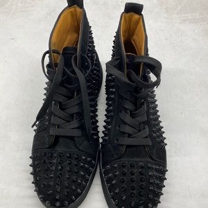 Christian Louboutin hitop shoes with spikes men sz 40